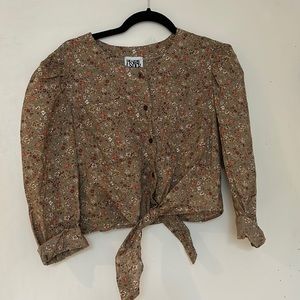 Prairie Underground Sax 100% Cotton Blouse